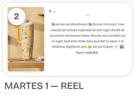 Un post de tu cliente con su caption